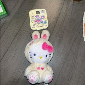 Hello Kitty Plush Bunny Keychain